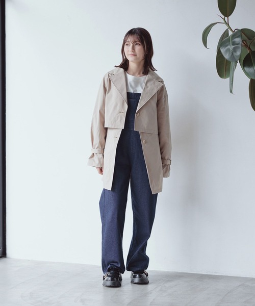 GLOBAL WORK(グローバルワーク)の「大人見えオーバーオール/AND YUA ANY/976519(デニムパンツ・キッズ・ブラック/ワンウォッシュ/キナリ/ライトブルー・150cm/160cm)」の8枚目の写真