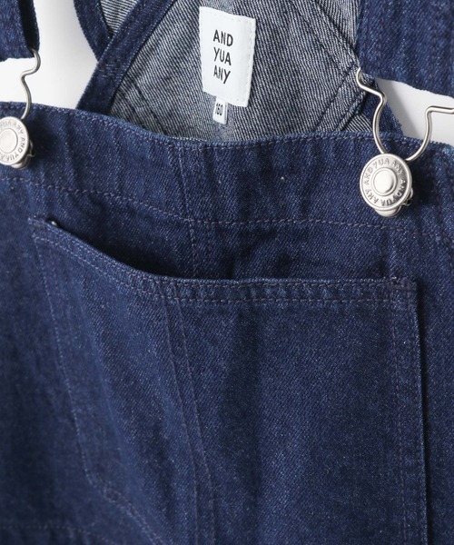 GLOBAL WORK(グローバルワーク)の「大人見えオーバーオール/AND YUA ANY/976519(デニムパンツ・キッズ・ブラック/ワンウォッシュ/キナリ/ライトブルー・150cm/160cm)」の18枚目の写真