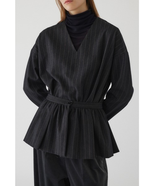 RIM.ARK（リムアーク）の「Peplum belt set v neck PO ペプラムベルトセットVネックプルオーバー（シャツ/ブラウス・レディース・グレー系その他/ブルー系その他3・36/38）」の22枚目の写真