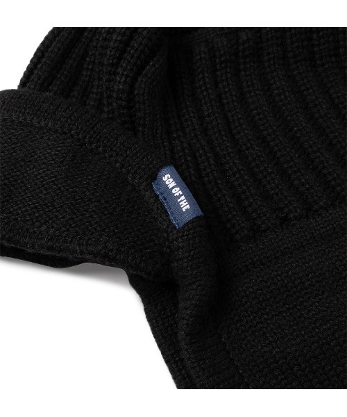 SON OF THE CHEESE（サノバチーズ）の「【SON OF THE CHEESE（サノバチーズ）】 Dog ears Knit Cap（ニットキャップ/ビーニー・メンズ・ブラック・FREE）」の4枚目の写真