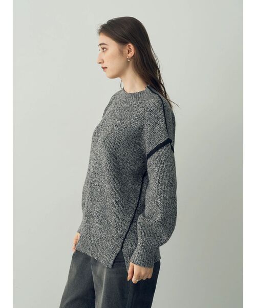 YECCA VECCA(イェッカヴェッカ)の「配色ラインニット(ニット/セーター・レディース・アイボリー/ブルーグリーン/その他6・FREE)」の8枚目の写真