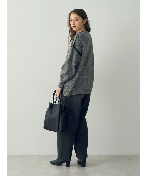 YECCA VECCA(イェッカヴェッカ)の「配色ラインニット(ニット/セーター・レディース・アイボリー/ブルーグリーン/その他6・FREE)」の17枚目の写真