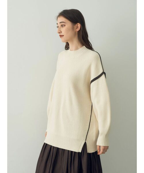 YECCA VECCA(イェッカヴェッカ)の「配色ラインニット(ニット/セーター・レディース・アイボリー/ブルーグリーン/その他6・FREE)」の21枚目の写真