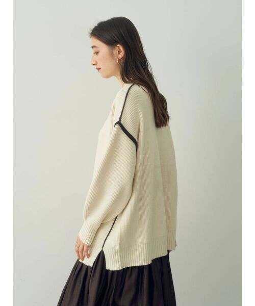 YECCA VECCA(イェッカヴェッカ)の「配色ラインニット(ニット/セーター・レディース・アイボリー/ブルーグリーン/その他6・FREE)」の22枚目の写真