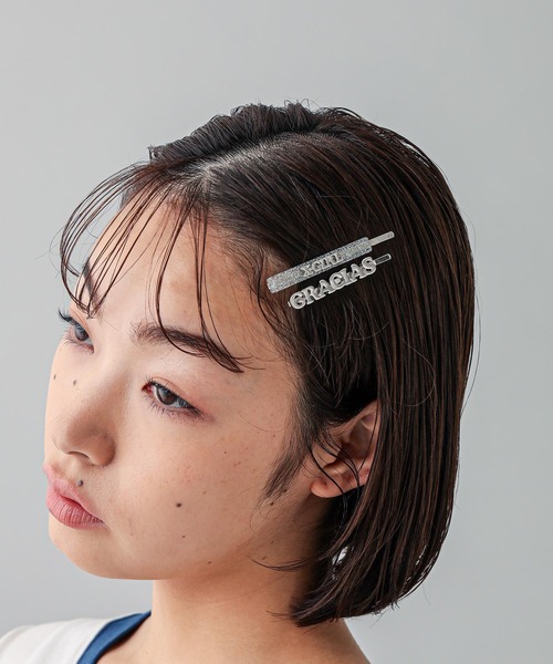 X-girl(エックスガール)の「GRACIAS X-girl HAIR PINS SET(ヘアピン・レディース・シルバー/ライトブルー/ピンク・ONE SIZE)」の5枚目の写真