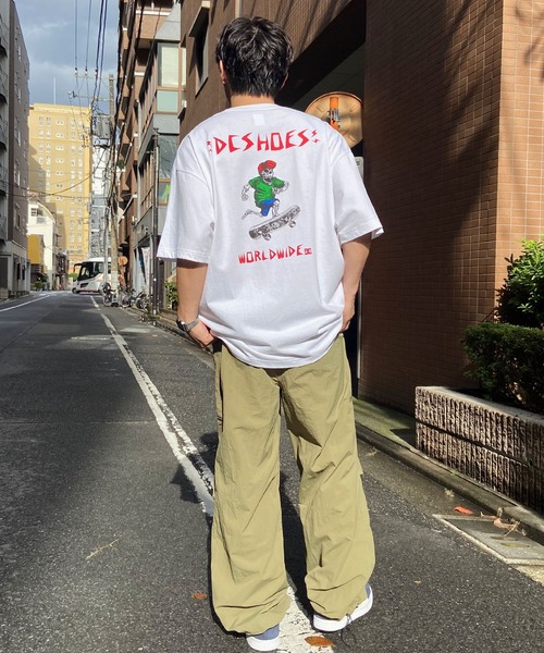 DC（ディーシー）の「DC/ディーシー 半袖Tシャツ スカル ドロップショルダー ワイドフィット DST242006（Tシャツ/カットソー・メンズ・ホワイト/スミクロ/ブラック・M/L/2XL/XL）」の9枚目の写真