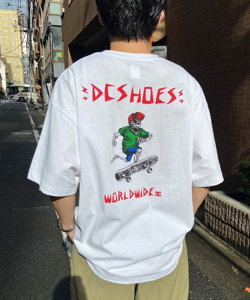 DC（ディーシー）の「DC/ディーシー 半袖Tシャツ スカル ドロップショルダー ワイドフィット DST242006（Tシャツ/カットソー・メンズ・ホワイト/スミクロ/ブラック・M/L/2XL/XL）」の7枚目の写真