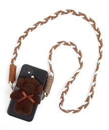 an meets zakka（アンミツザッカ）の「an meets zakka イヌのぬいぐるみスマホショルダー（スマホケース/カバー）」