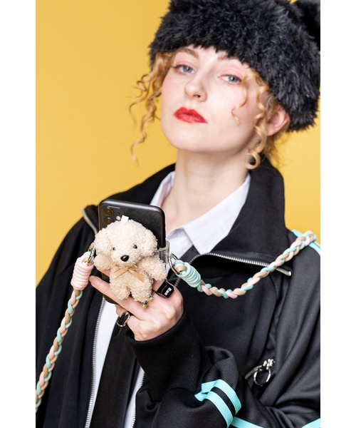 an meets zakka イヌのぬいぐるみスマホショルダー（スマホケース