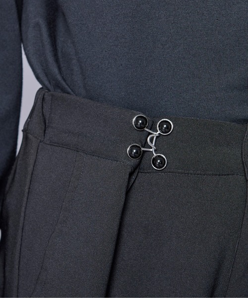 Ellno Loset（エルノロゼット）の「パールアジャスター（ベルト・メンズ・ブラック/オフホワイト・FREE）」の4枚目の写真