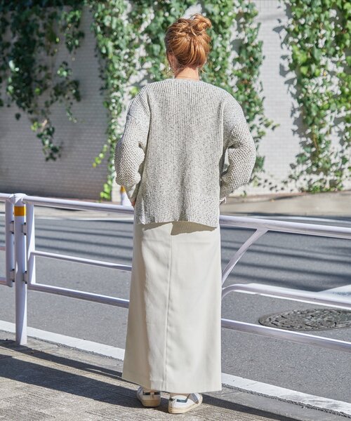 B.C STOCK(ベーセーストック)の「テープヤーンプルオーバー(ニット/セーター・レディース・ホワイト/グリーン/レッド/ブラック/アイボリー/ライトグレー/ピンク・FREE)」の15枚目の写真