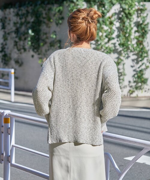 B.C STOCK(ベーセーストック)の「テープヤーンプルオーバー(ニット/セーター・レディース・ホワイト/グリーン/レッド/ブラック/アイボリー/ライトグレー/ピンク・FREE)」の17枚目の写真