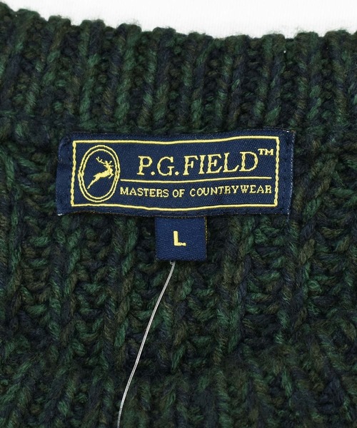 VINTAGE（ヴィンテージ）の「【ヴィンテージ古着】P.G.FIELD/ピージーフィールド アクリルニット フラッシャー付き デッドストック（ニット/セーター・メンズ・グリーン・LARGE）」の4枚目の写真