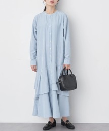 イレギュラーヘムシャツワンピース