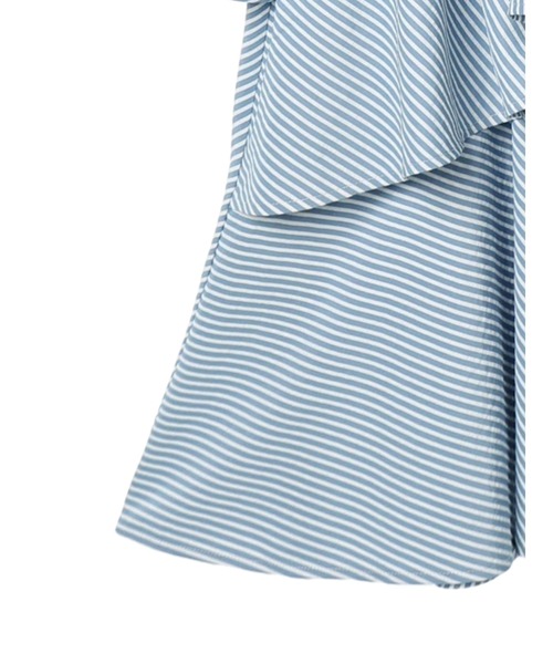 earth music&ecology（アースミュージックアンドエコロジー）の「イレギュラーヘムシャツワンピース（シャツワンピース・レディース・オフホワイト/ストライプ/サックスブルー系3・FREE）」の21枚目の写真