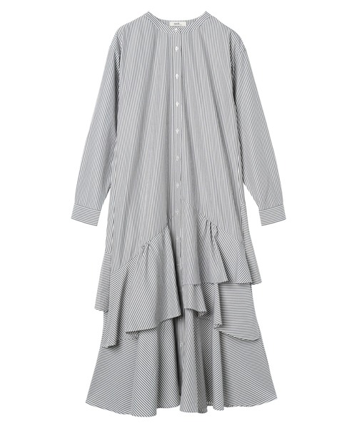 earth music&ecology（アースミュージックアンドエコロジー）の「イレギュラーヘムシャツワンピース（シャツワンピース・レディース・オフホワイト/ストライプ/サックスブルー系3・FREE）」の22枚目の写真