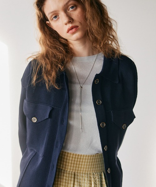 SENSE OF PLACE by URBAN RESEARCH（センスオブプレイスバイアーバンリサーチ）の「ラメリブロングTシャツ（Tシャツ/カットソー・レディース・ピンク/ブラック/オフホワイト・ONE）」の5枚目の写真