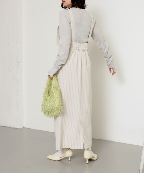 SENSE OF PLACE by URBAN RESEARCH（センスオブプレイスバイアーバンリサーチ）の「ラメリブロングTシャツ（Tシャツ/カットソー・レディース・ピンク/ブラック/オフホワイト・ONE）」の9枚目の写真