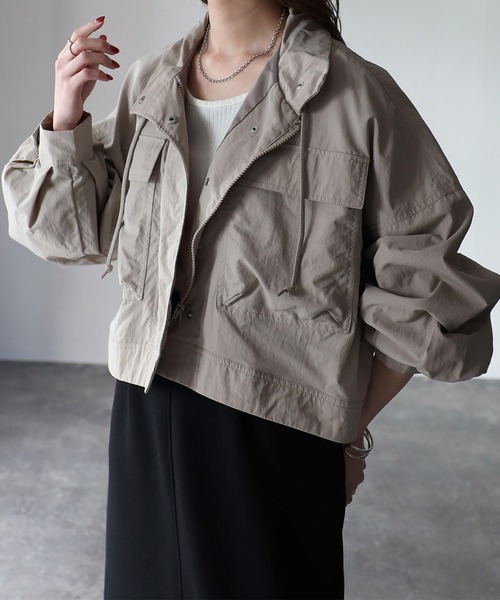 Riberry（リベリー）の「スタンドカラーミリタリーショートジャケット