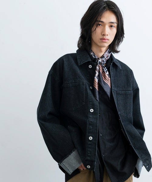 JUNRED（ジュンレッド）の「【 追加生産 】リング付きペイズリースカーフ（バンダナ/スカーフ・メンズ・グリーン/ブラック・FREE）」の3枚目の写真