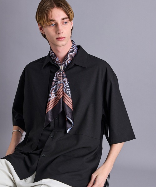 JUNRED（ジュンレッド）の「【 追加生産 】リング付きペイズリースカーフ（バンダナ/スカーフ・メンズ・グリーン/ブラック・FREE）」の14枚目の写真