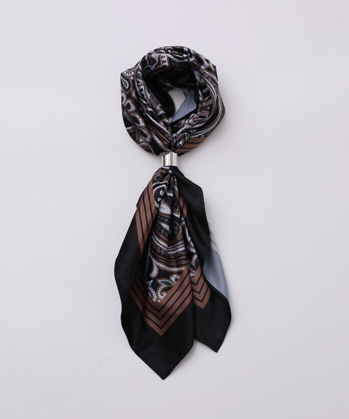 JUNRED（ジュンレッド）の「【 追加生産 】リング付きペイズリースカーフ（バンダナ/スカーフ・メンズ・グリーン/ブラック・FREE）」の10枚目の写真