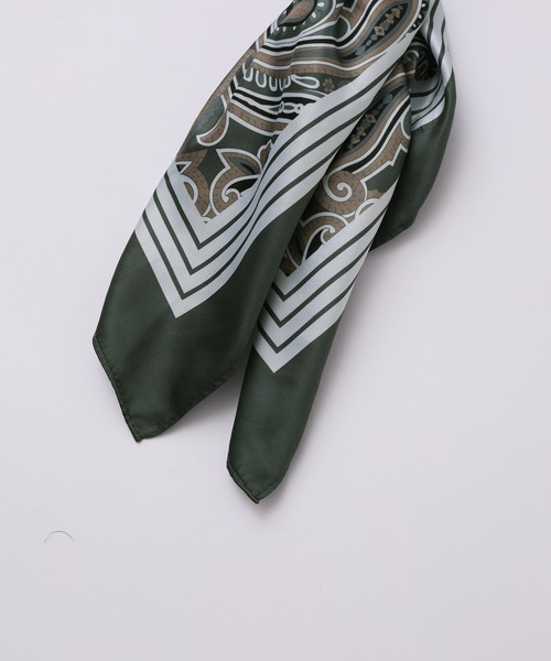 JUNRED（ジュンレッド）の「【 追加生産 】リング付きペイズリースカーフ（バンダナ/スカーフ・メンズ・グリーン/ブラック・FREE）」の13枚目の写真