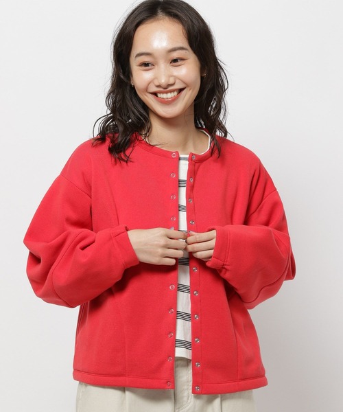 niko and...(ニコアンド)の「袖ボリュームボタン裏毛カーディガン(Tシャツ/カットソー・レディース・ブラック/レッド/オフホワイト・MEDIUM/LARGE)」の15枚目の写真