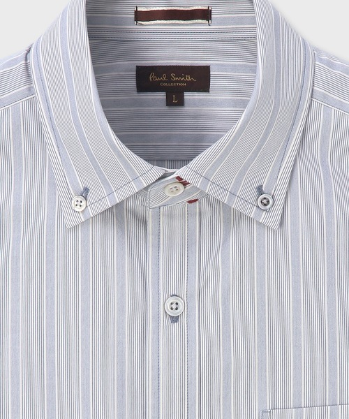 Paul Smith COLLECTION(ポールスミスコレクション)の「オーバーストライプ シャツ / 144355 B20(シャツ/ブラウス・メンズ・ベージュ/サックスブルー・MEDIUM/LARGE/X-LARGE/SMALL)」の5枚目の写真