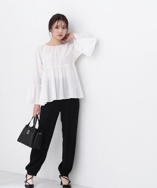 PROPORTION BODY DRESSING(プロポーションボディドレッシング)の「イージーパンツ / 1214130205(その他パンツ・レディース・ホワイト系その他/ブラック・SMALL/MEDIUM)」の9枚目の写真