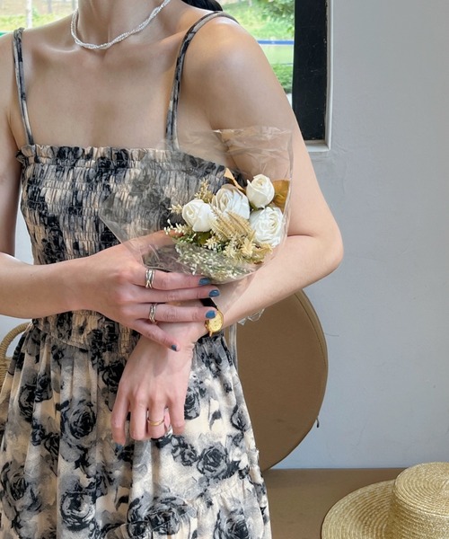 GEMEDA(ジェメダ)の「花柄キャミワンピース(ワンピース・レディース・レッド/ブラック系・M)」の21枚目の写真