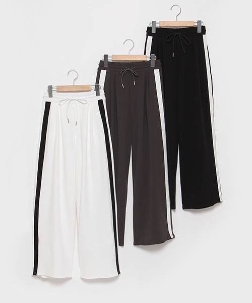 LOVETOXIC（ラブトキシック）の「【LTXC】【吸水速乾】ラインワイドパンツ（その他パンツ・キッズ・オフホワイト/グレー/ブラック・S/M/L）」の10枚目の写真