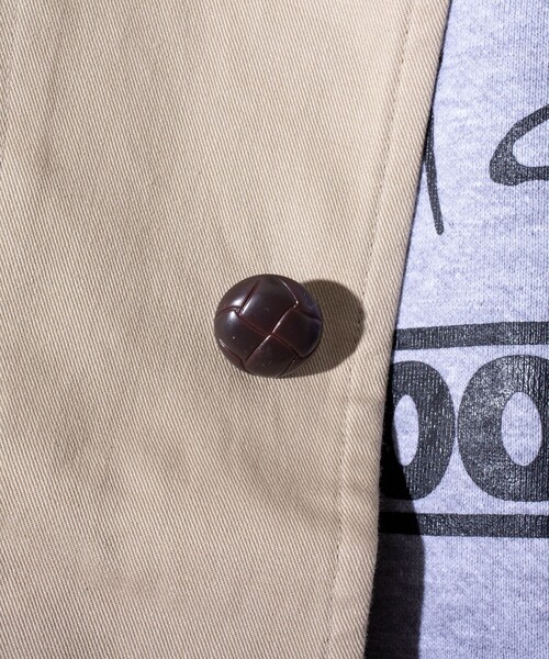 GLOSTER（グロスター）の「【GLOSTER/グロスター】スタンドフードブルゾン クルミ釦 丸襟 2WAY（ブルゾン・メンズ・ネイビー/ミント/ベージュ・S/L/M）」の18枚目の写真