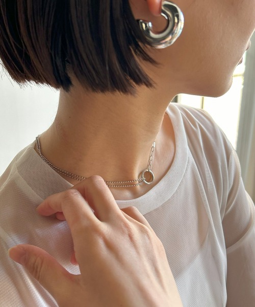 Kotoe(コトエ)の「ショートメタル アシンメトリーチョーカー ネックレス(チョーカー・レディース・シルバー・FREE)」の9枚目の写真