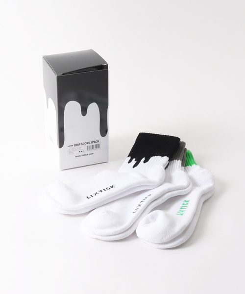 JOINT WORKS（ジョイントワークス）の「【LIXTICK/リックスティック】 DRIP SOCKS 3PACK 1ST（ソックス/靴下・メンズ・ホワイト・FREE）」の9枚目の写真