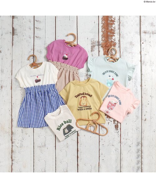 Miffy( ミッフィー)の「miffyコラボフードデザインカレッジTシャツ(Tシャツ/カットソー・キッズ・キナリ/マスタード/オレンジ・80/90/95/100/110/120/130/140)」の7枚目の写真