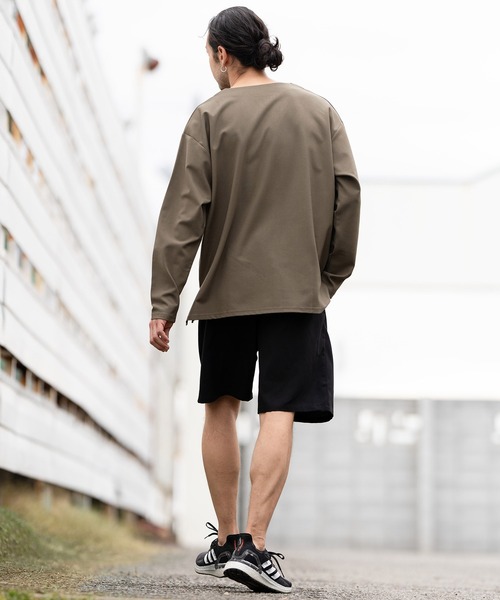 CAMBIO(カンビオ)の「mp12060- Minimal Tuck short Pants ショートパンツ(その他パンツ・メンズ・ブラック/ヘザーチャコール/ミックスグレー/サックスブルー・S/M/L)」の10枚目の写真
