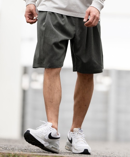 CAMBIO(カンビオ)の「mp12060- Minimal Tuck short Pants ショートパンツ(その他パンツ・メンズ・ブラック/ヘザーチャコール/ミックスグレー/サックスブルー・S/M/L)」の12枚目の写真