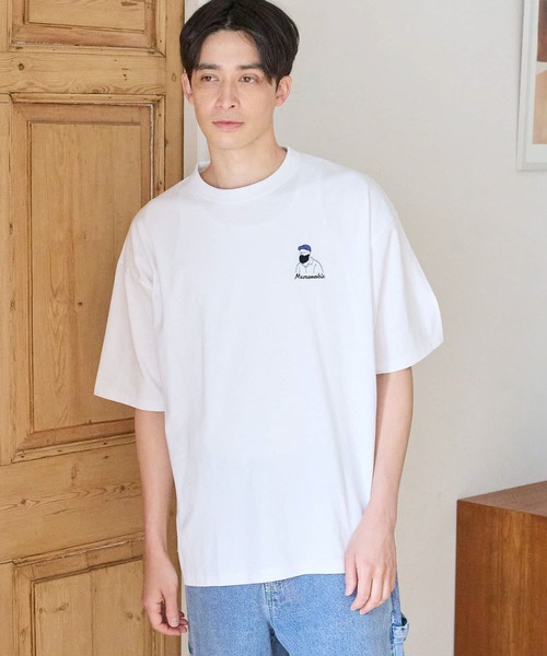 LAKOLE(ラコレ)の「ヒゲサガラ半袖T / 106859(Tシャツ/カットソー・メンズ・オレンジ/ブラック/ブルー/アッシュグレー/グリーン/ホワイト・MEDIUM/X-LARGE/LARGE)」の1枚目の写真