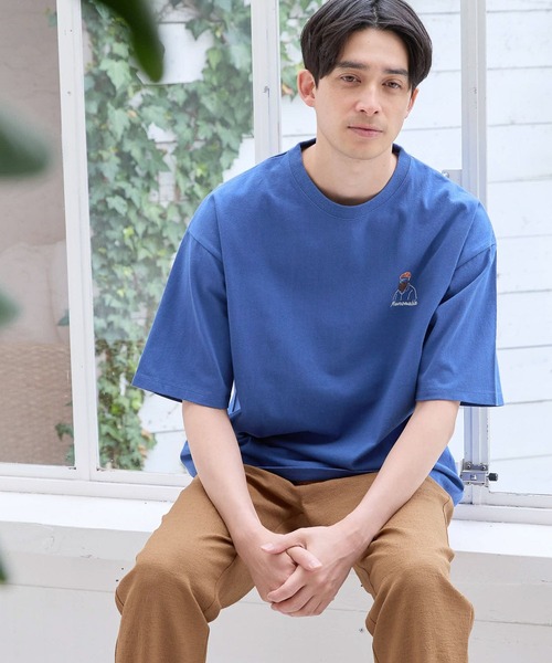 LAKOLE(ラコレ)の「ヒゲサガラ半袖T / 106859(Tシャツ/カットソー・メンズ・オレンジ/ブラック/ブルー/アッシュグレー/グリーン/ホワイト・MEDIUM/X-LARGE/LARGE)」の5枚目の写真