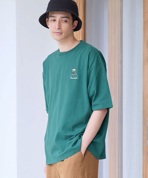 LAKOLE(ラコレ)の「ヒゲサガラ半袖T / 106859(Tシャツ/カットソー・メンズ・オレンジ/ブラック/ブルー/アッシュグレー/グリーン/ホワイト・MEDIUM/X-LARGE/LARGE)」の4枚目の写真