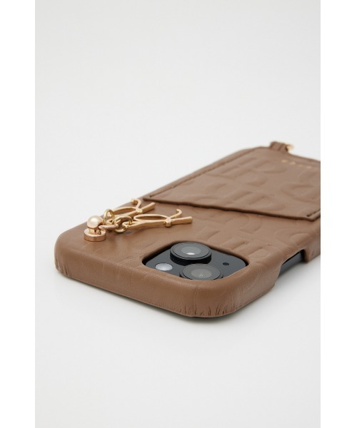 rienda（リエンダ）の「クロスアールエンボススマホケース（スマホケース/カバー・レディース・キャメル/ブラック・FREE）」の7枚目の写真