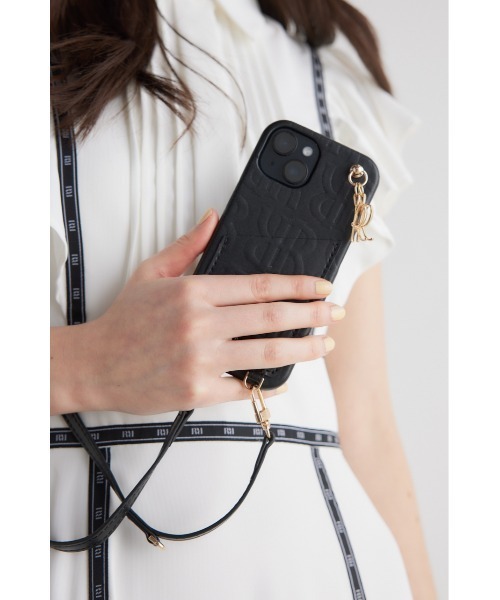 rienda（リエンダ）の「クロスアールエンボススマホケース（スマホケース/カバー・レディース・キャメル/ブラック・FREE）」の15枚目の写真