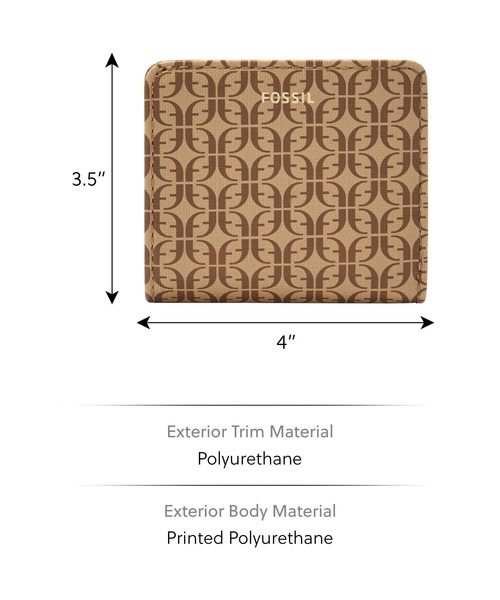 新品✨FOSSIL✨フォッシル✨財布✨ラウンドファスナー✨パッチワーク✨マルチ セール】フォッシル 二つ折り財布 レディース PVC ブラウン SWL2845268