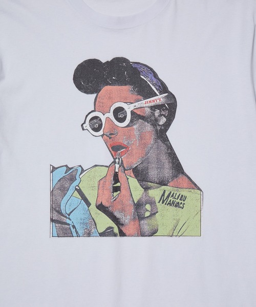 re_k by JUNRED(レクバイジュンレッド)の「【 JIMMY'Zコラボ 】re_k by JUNRED / Ladie on the cover Tee(Tシャツ/カットソー・メンズ・ホワイト/チャコールグレー/サックスブルー・L/M/S)」の7枚目の写真