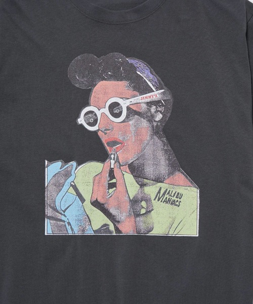 re_k by JUNRED(レクバイジュンレッド)の「【 JIMMY'Zコラボ 】re_k by JUNRED / Ladie on the cover Tee(Tシャツ/カットソー・メンズ・ホワイト/チャコールグレー/サックスブルー・L/M/S)」の8枚目の写真