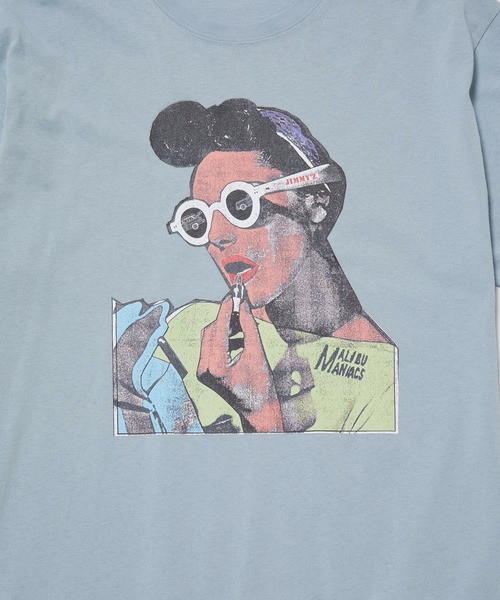 re_k by JUNRED(レクバイジュンレッド)の「【 JIMMY'Zコラボ 】re_k by JUNRED / Ladie on the cover Tee(Tシャツ/カットソー・メンズ・ホワイト/チャコールグレー/サックスブルー・L/M/S)」の9枚目の写真