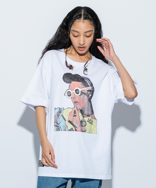 re_k by JUNRED(レクバイジュンレッド)の「【 JIMMY'Zコラボ 】re_k by JUNRED / Ladie on the cover Tee(Tシャツ/カットソー・メンズ・ホワイト/チャコールグレー/サックスブルー・L/M/S)」の17枚目の写真