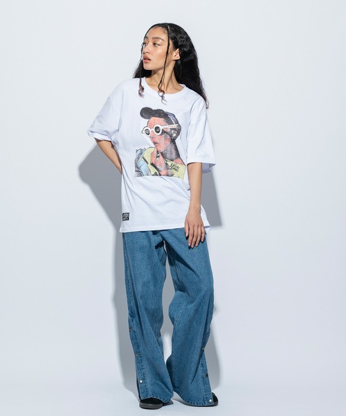 re_k by JUNRED(レクバイジュンレッド)の「【 JIMMY'Zコラボ 】re_k by JUNRED / Ladie on the cover Tee(Tシャツ/カットソー・メンズ・ホワイト/チャコールグレー/サックスブルー・L/M/S)」の20枚目の写真