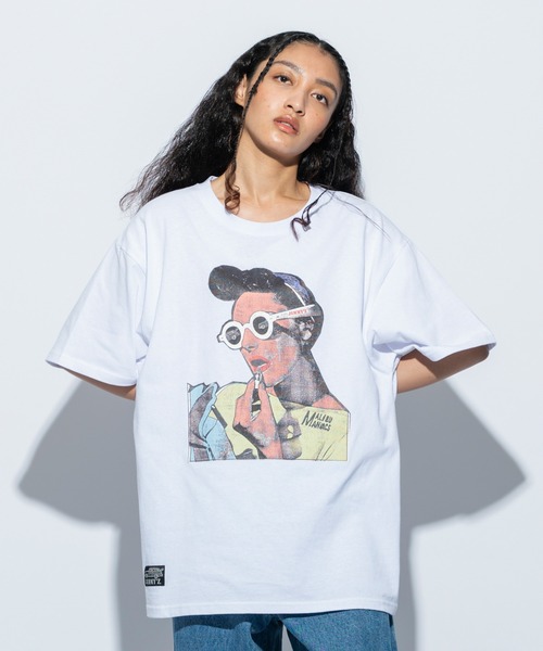 re_k by JUNRED(レクバイジュンレッド)の「【 JIMMY'Zコラボ 】re_k by JUNRED / Ladie on the cover Tee(Tシャツ/カットソー・メンズ・ホワイト/チャコールグレー/サックスブルー・L/M/S)」の16枚目の写真